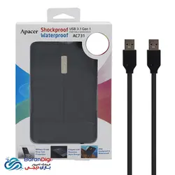 هارد اکسترنال با ظرفیت 2 ترابایت اپیسر مدل Apacer AC731 2TB