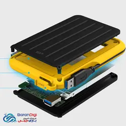 هارد اکسترنال سیلیکون با ظرفیت 1 ترابایت پاور مدل مدل Silicon Power A66 1TB