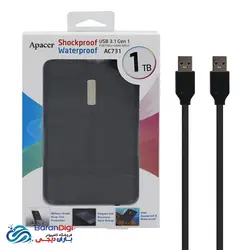 هارد اکسترنال با ظرفیت 1 ترابایت اپیسر مدل Apacer AC731 1TB