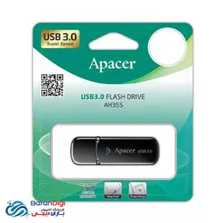 فلش مموری اپیسر USB 3 با ظرفیت 64 گیگابایت مدل Apacer AH355 - فروشگاه کامپیوتر باران دیجی