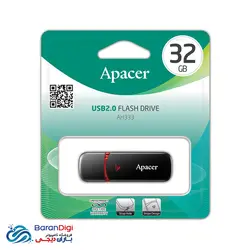 فلش مموری اپیسر مدل با حافظه 32 گیگابایت مدل Apacer AH333 - فروشگاه کامپیوتر باران دیجی