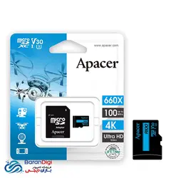 مموری کارت میکرو اس دی با ظرفیت 128 گیگابایت اپیسر مدل Apacer MICRO - 128GB U3 - فروشگاه کامپیوتر باران دیجی