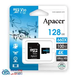 مموری کارت میکرو اس دی با ظرفیت 128 گیگابایت اپیسر مدل Apacer MICRO - 128GB U3 - فروشگاه کامپیوتر باران دیجی