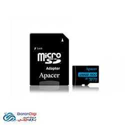 مموری کارت میکرو اس دی با ظرفیت 128 گیگابایت اپیسر مدل Apacer MICRO - 128GB U3 - فروشگاه کامپیوتر باران دیجی