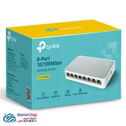 سوئیچ 8 پورت غیر مدیریتی دسکتاپی تی پی لینک مدل TP-Link TL-SF1008D