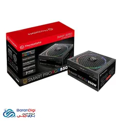 منبع تغذیه (پاور) کامپیوتر ترمال تیک مدل Thermaltake Smart Pro RGB 850W Bronze - فروشگاه کامپیوتر باران دیجی