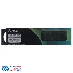 رم لپتاپ اپیسر مدل Apacer DDR3 4GB 1600MHz Laptop - فروشگاه کامپیوتر باران دیجی