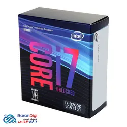 پردازنده اینتل سری Coffee Lake مدل Intel Core i7-8700K - فروشگاه کامپیوتر باران دیجی
