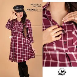 مانتو بارداری و شیردهی چهارخونه