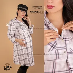 مانتو بارداری و شیردهی چهارخونه