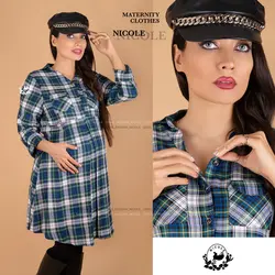 مانتو بارداری و شیردهی چهارخونه