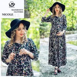 پیراهن بارداری و شیردهی استین سه ربع