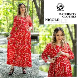 پیراهن بارداری و شیردهی آستین سه ربع