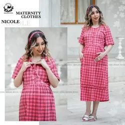 تونیک پیراهنی آستین کوتاه بارداری و شیردهی