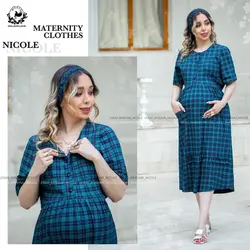 تونیک پیراهنی آستین کوتاه بارداری و شیردهی