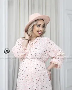 پیراهن یقه کرواتی طرح عشق