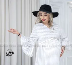 پیراهن حریر آستین کلوش طرح مهتاب