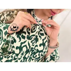 پیراهن نخی طرح آبرنگی