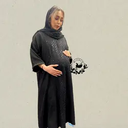 مانتو کفتان جلو کارشده طرح ترگل