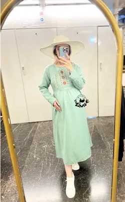 پیراهن بارداری طرح گلدوزی