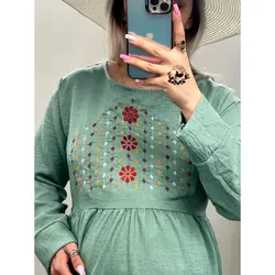 پیراهن بارداری طرح گلدوزی