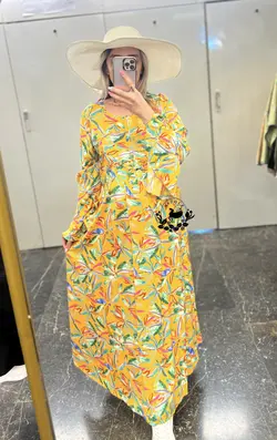 پیراهن آستین کلوش پاپیون