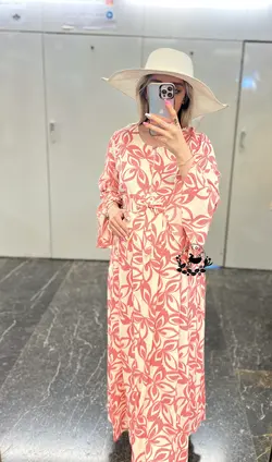 پیراهن آستین کلوش پاپیون