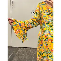 پیراهن آستین کلوش پاپیون