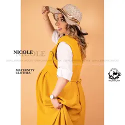 سارافون بارداری و شیردهی مخمل کبریتی طرح ساحل