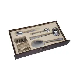 سرویس قاشق و چنگال 116 پارچه ناب استیل مدل ونیز
