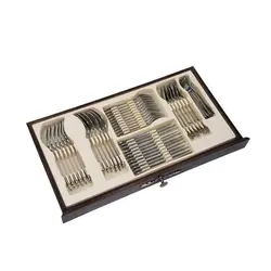 سرویس قاشق و چنگال 116 پارچه ناب استیل مدل ونیز