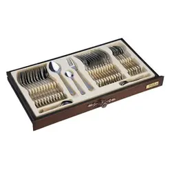سرویس قاشق و چنگال 116 پارچه ناب استیل مدل ونیز