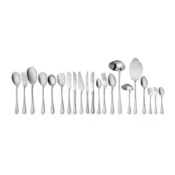 سرویس قاشق و چنگال 86 پارچه ناب استیل مدل ونیز