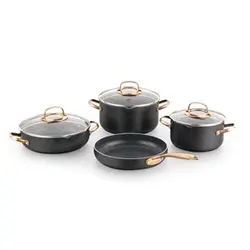 سرویس قابلمه 7 پارچه گرانیت کرکماز مدل گلکسی رزگلد