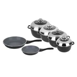 سرویس پخت و پز 10 پارچه عروس با درب پیرکس