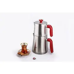 ست کتری و قوری استیل لوله دار مخروطی فالز