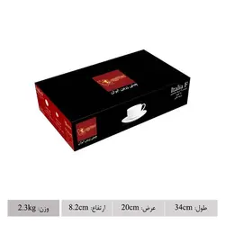 سرویس چینی 12 پارچه چایخوری سپید صدف سری ایتالیااف