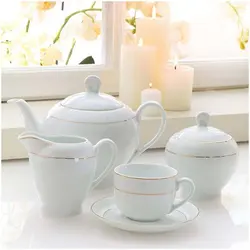 سرویس چینی 12 پارچه چایخوری سپید صدف سری ایتالیااف