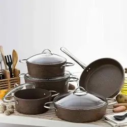 سرویس 9 پارچه فالز با پوشش داخلی گرانیت مدل چدن