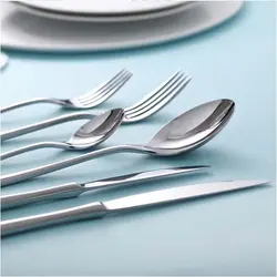 سرویس 36 پارچه قاشق و چنگال قطره چینی زرین