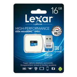 Lexar® High-Performance 633x UHS-I 16GB
