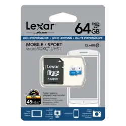 Lexar® High-Performance 300x UHS-I 64GB
