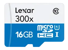 Lexar® High-Performance 300x UHS-I 16GB