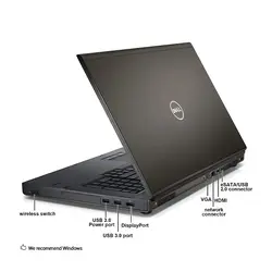 لپ تاپ Dell M6800 i7 4820MQ 16 256ssd  8g k5100