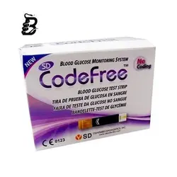 نوار تست قند خون اس دی بایوسنسور مدل کد فری codefree