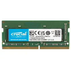 رم لپ تاپ DDR4 تک کاناله 3200 مگاهرتز CL22 کروشیال مدل CT8 ظرفیت 8 گیگابایت - رایانه آبی
