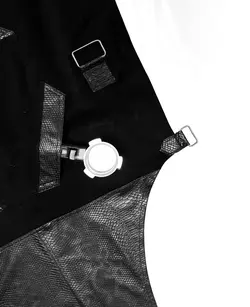 پیشبند باریستا چرمی مشکی - دوره و کتاب آشپزی | آکادمی بوک سی اف