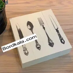 جعبه چوبی قاشق وچنگال