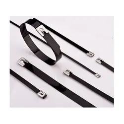 بست کمربندی استیل روکش دار ۵۰ سانتی متری با عرض ۴/۸ (بسته صد تایی)