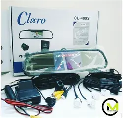 پک آینه مانیتور با دوربین و سنسور دنده عقب برند CLARO مدل ۴۰۹s